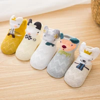 5 pairslot summer mesh socks for newborns baby cute cartoon socks for girls thin soft cotton boy child socks infants