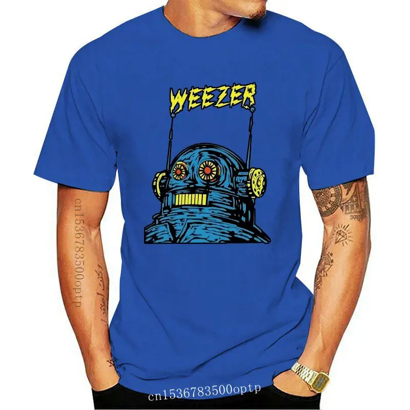 

Weezer-Camiseta para hombre y mujer, color azul, álbum