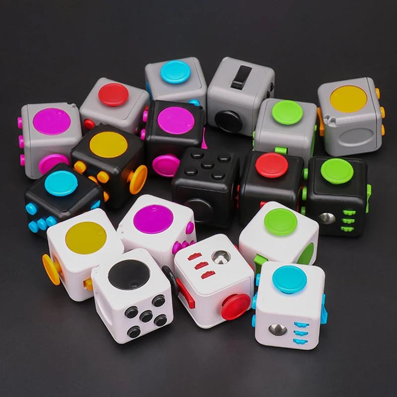 

2.8CM Fashion Decompression Dice Anti-Stress Relieve Adult Children Sensory Gift Fidget Toys Fingertip Press Button Toy for Kids