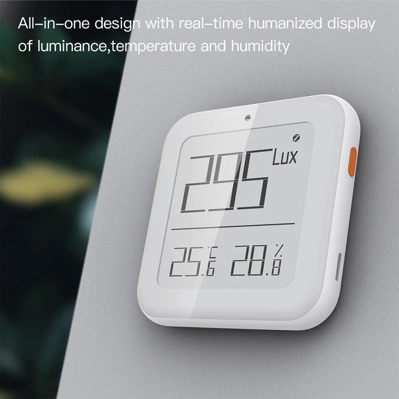 

Tuya Wireless Light Temperature and Humidity Sensor ZigBee Bluetooth App Remote Detection with Display Screen Remotely Monitor