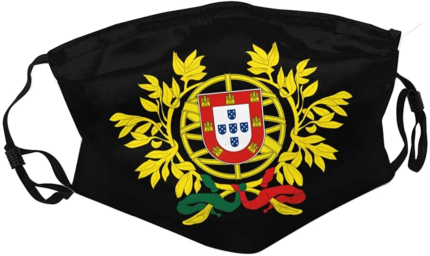 

Reusable Face Mask Coat of arms of Portugal Face Mask Adult Double-Sided Printing Dust Mask Reusable Black