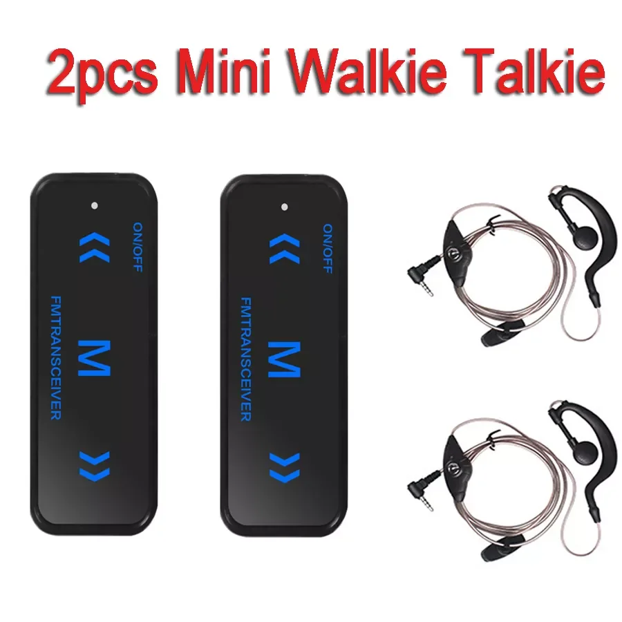 

Walkie Talkie 2-way FM Radio Transceiver + 2 Headphones USB Charge Portable Headphone Support Multiple Devices Meanwhile