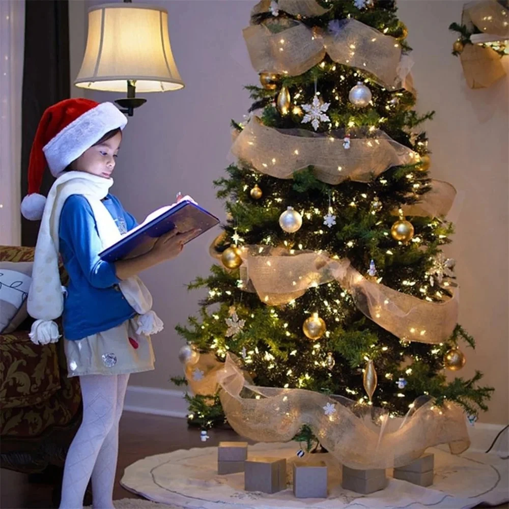 Рождественские украшения ручной работы 26 см красно-белый венок из кролика для