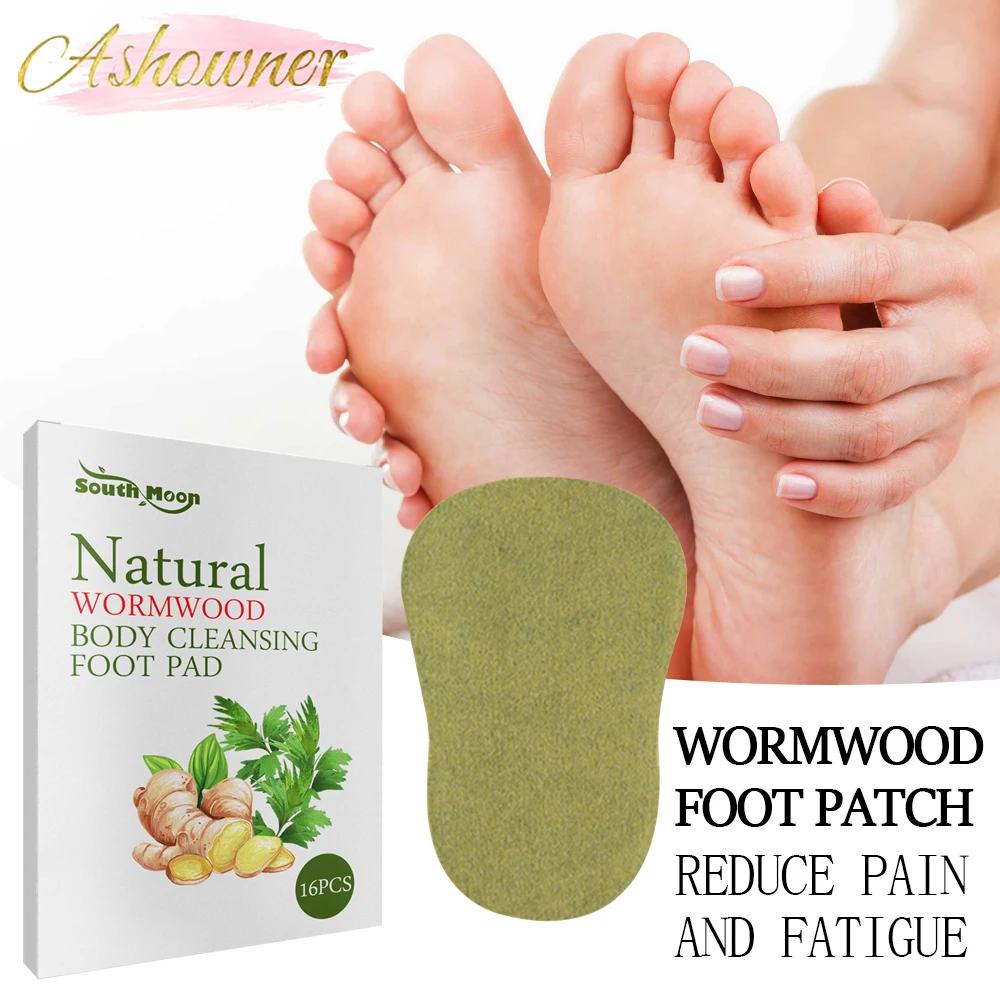 

64PCS Detoxification Wormwood Foot Patch Pain Relieving Plaster Relieve Stress Help Sleeping Weight Loss Body Slimming Pad Detox