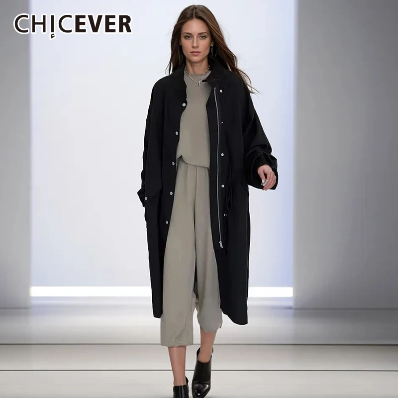 Женский однотонный Тренч на завязках с длинным рукавом и отворотом