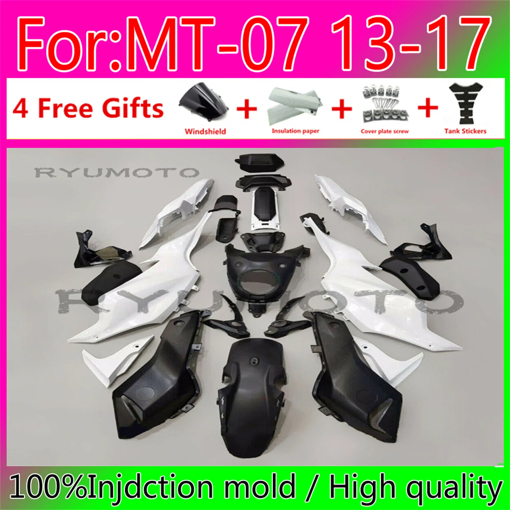 

ABS injection Full Fairing Bodywork Kit Fit For 2012 - 2017 Yamaha MT07 FZ07 MT-07 Set MT 07 FZ 07 2013 2014 2015 2016