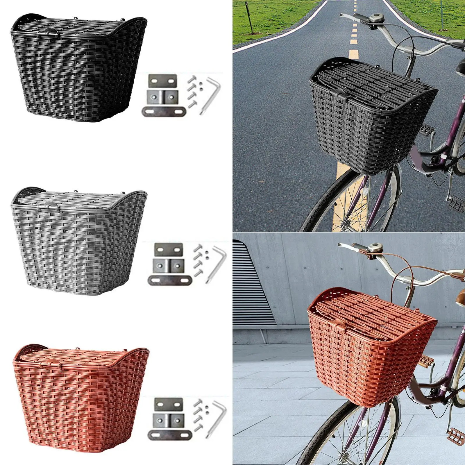 Передняя рама велосипедная корзина передняя для велосипеда с крышкой простая