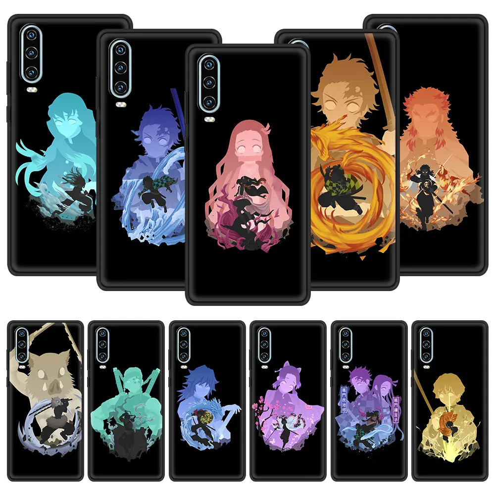 

Demon Slayer Kimetsu no Yaiba Phone Case For Huawei P30 Lite P50 Pro P20 P40 Lite E P Smart Z 2021 Y7 Y9 2019 Y6p Y9s Y7a Cover