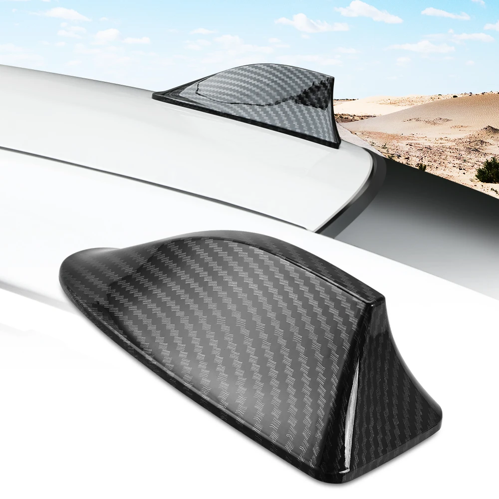 

Car Carbon Fiber Shark Fin Antenna for Ford Fusion Mondeo Mustang F-150 Explorer Edge C-MAX FOCUS RS ST Fiesta