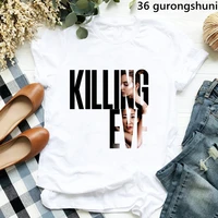 killing eve graphic print tshirt women clothes 2022 summer stylish t shirt femme harajuku shirt white casual t shirt female