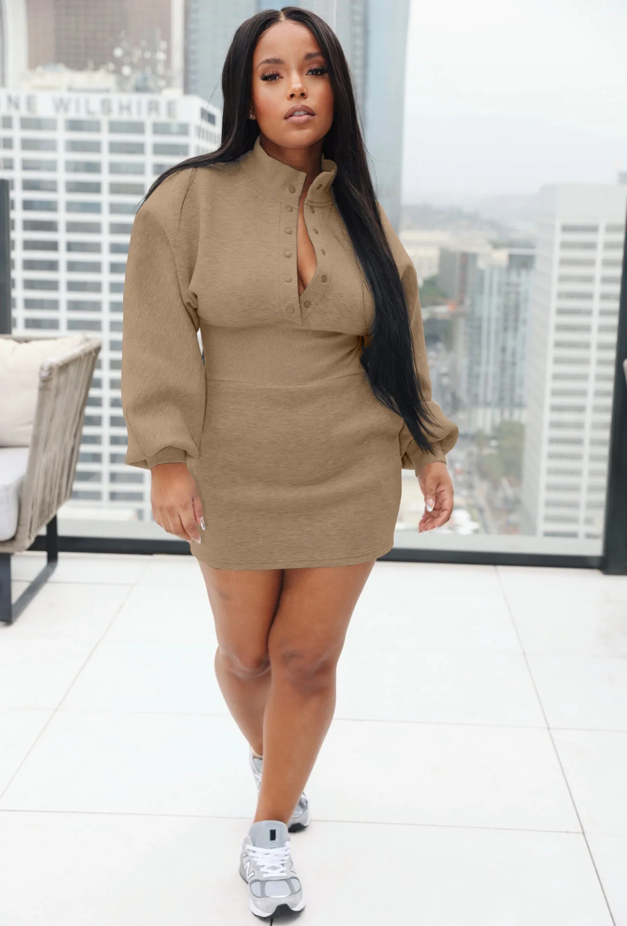 

Casaul Women Dress Slim Bodycon Turn Down Collar Streetwear Bodycon Party Night Full Sleeve Dresses For Women Vestidos