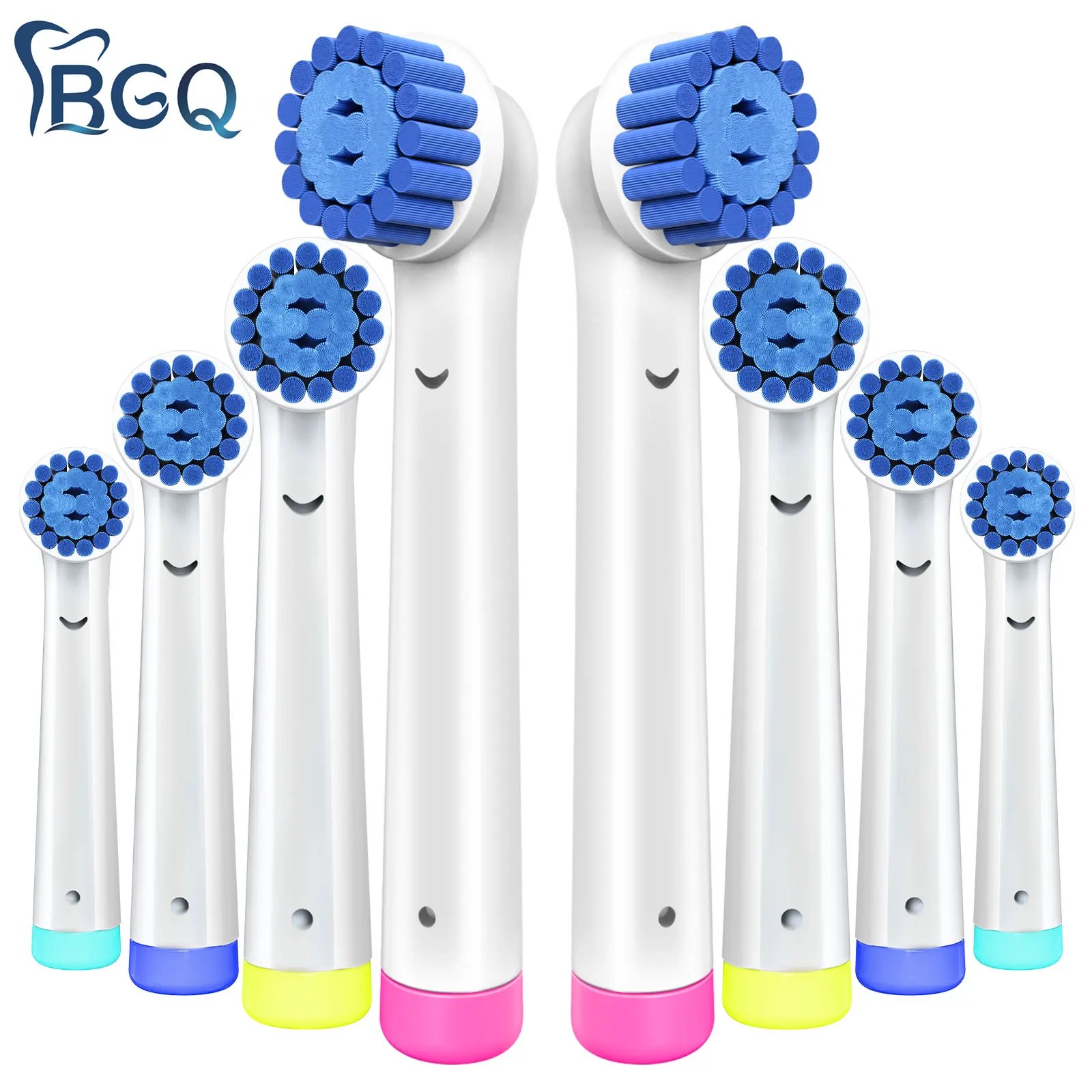 

8pcs Replacement Toothbrush Heads Sensitive 7x Whitening Gum Care for Oralb Nozzles Refill Oral B Attachments All Models