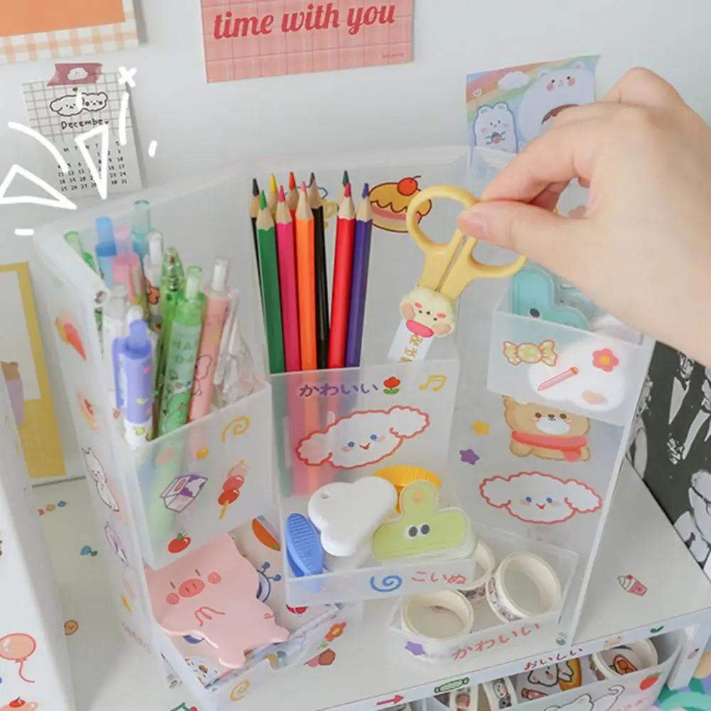 

Great Pen Holder Anti-skid Home Supplies Storage Box Lovely Table Storage Container