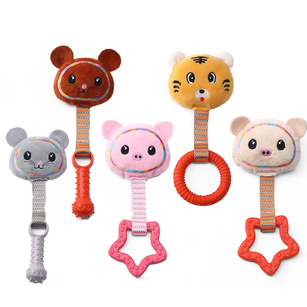 

Жевательные игрушки для собак, мягкая плюшевая игрушка для чистки зубов, прочная Нетоксичная резиновая игрушка-пазл для животных