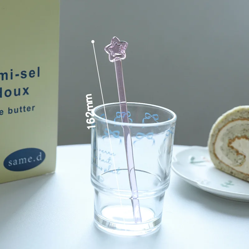 

MOONBIFFY Прозрачная стеклянная ложка с медведем