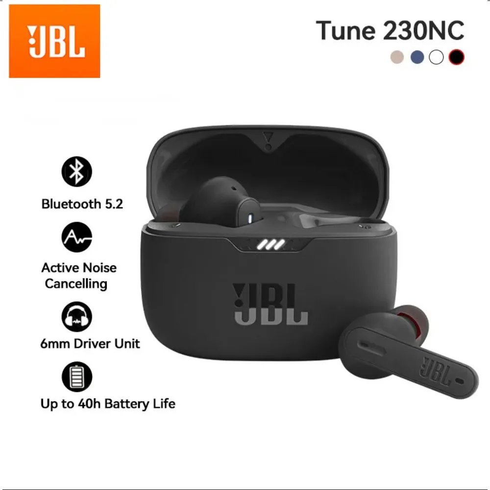 

JBL Tune 230NC TWS Wireless Bluetooth Noise Cancelling Earbuds Stereo Pure Bass Earphones Waterproof Headphones Smart Sport