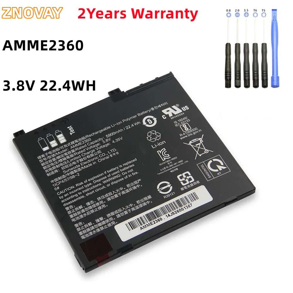 Bateria Nova de Znovay Amme2360 Aplica-se à Tabuleta Áspera 3.8v 22.4wh 5900mah da Enterprise-classe de Zebar e da Série a