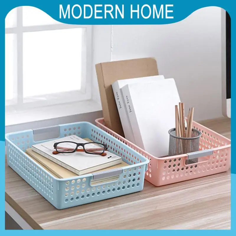 Table Storage Box Save Space Multifunctional Storage Basket Blue/white/pink/green Cosmetic Storage Basket Storage Organizer Pp