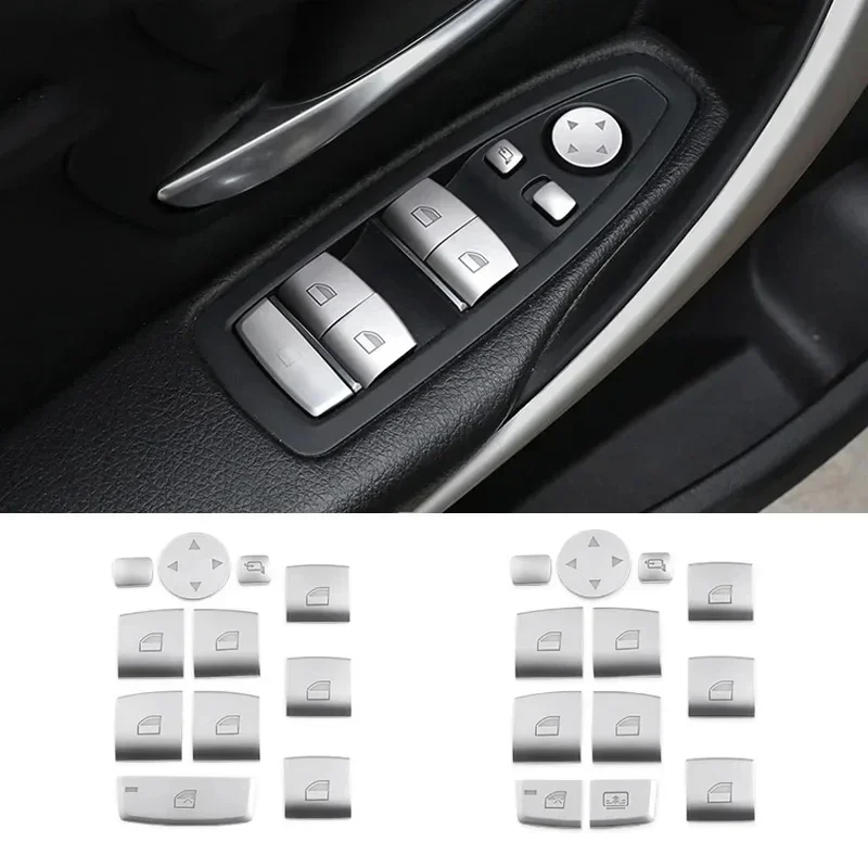 Фото Для BMW 1, 3, 4, 5, 6, 7 серии, X3, X4, X5, X6: хромированная накладка из АБС-пластика на кнопку стеклоподъемника, аксессуар для интерьера автомобиля №1