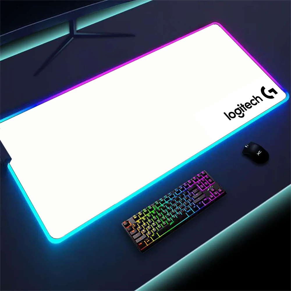 Коврик для мыши Logitech большой коврик Rgb аксессуары клавиатуры на заказ белый