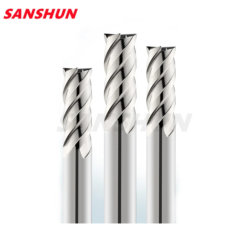 HRC 75 Solid Cermet End Mill for Stainless Steel Iron High-hardness Durable End Mills Metal Cutter 2/4 Flute CNC Milling Cutter