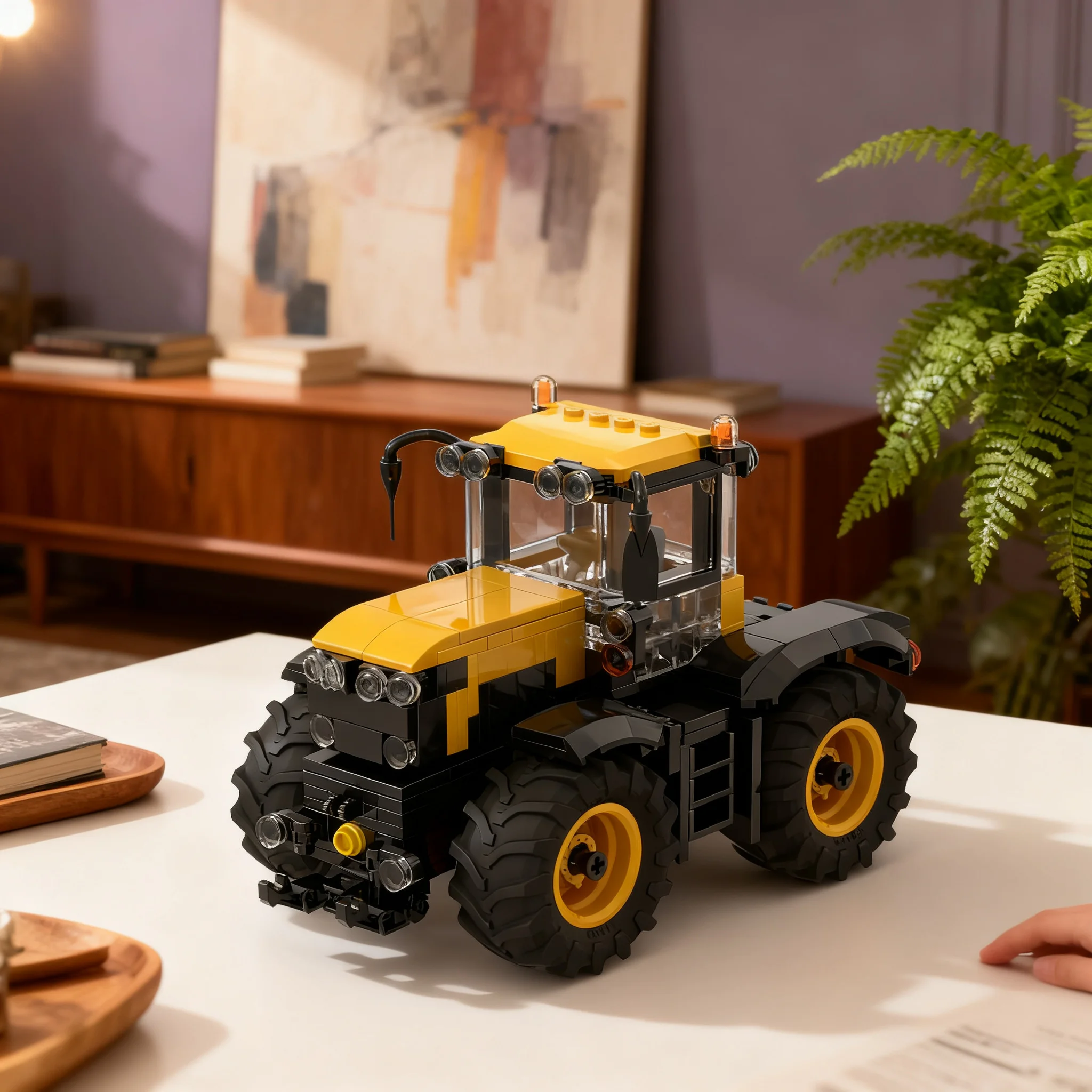 Фото 346 деталей MOC JCB Fastrac: Модель трактора, конструктор, рождественский подарок, развивающий набор для самостоятельной сборки, креативная идея №1