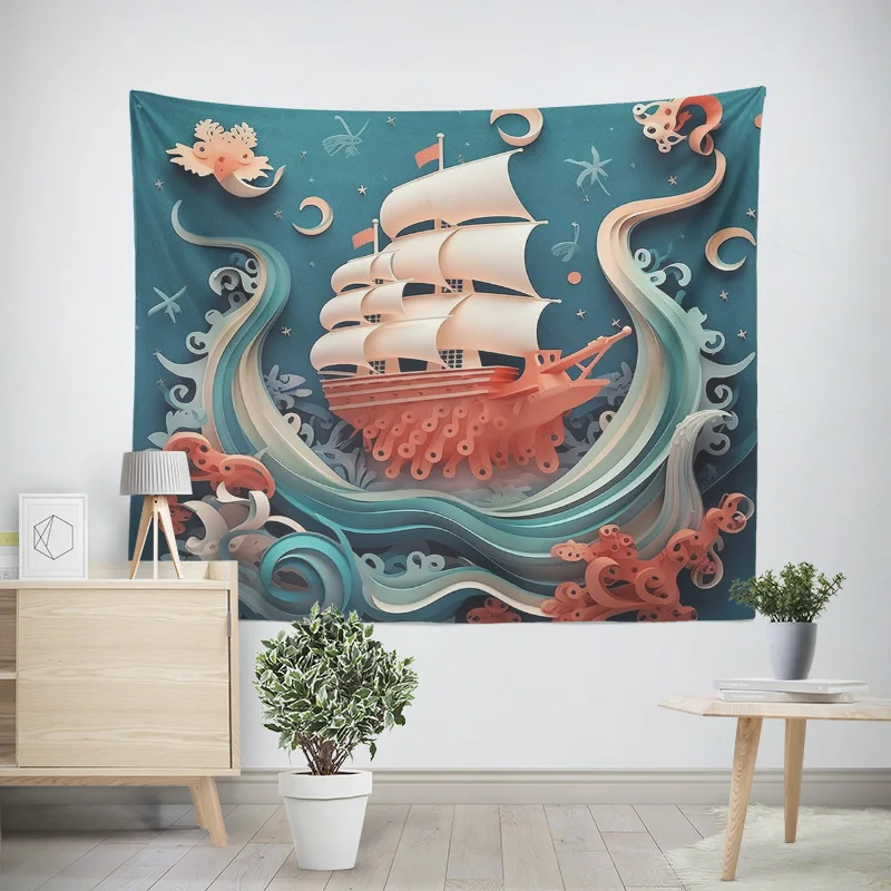 Психоделический гобелен 100% полиэстер