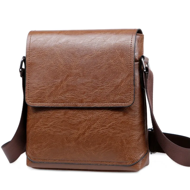 

Маленькая Повседневная кожаная мужская сумка-слинг на плечо, винтажная деловая Сумочка, дизайнерские модные мессенджеры через плечо
