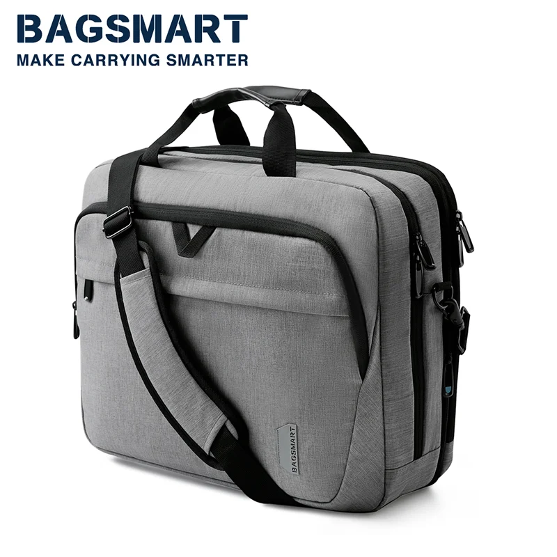 BAGSMART 15.6 Inch Laptop Bag Business Briefcase Lockable Computer Bag for Men Women Water-Repellent Shoulder Messenger Bag