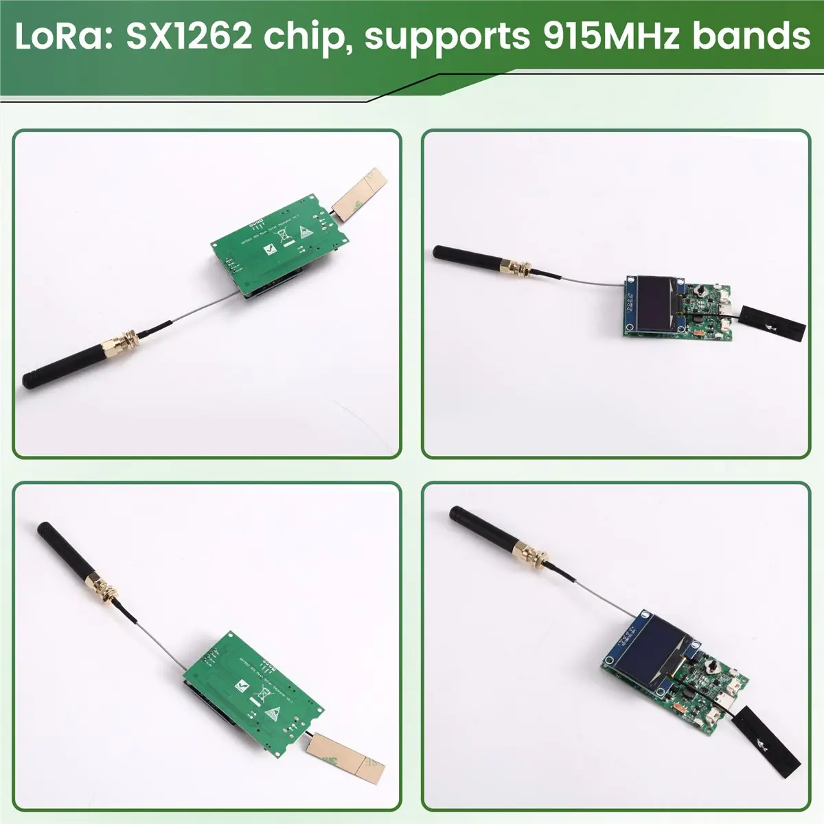 Фото Модуль LoRa Meshcore xin828 GAT562 30S Pod с OLED-дисплеем 1,3 дюйма, RF52840, SX1262, L76K, GPS, 30 дБм, BT, WIFI, 915 МГц №5