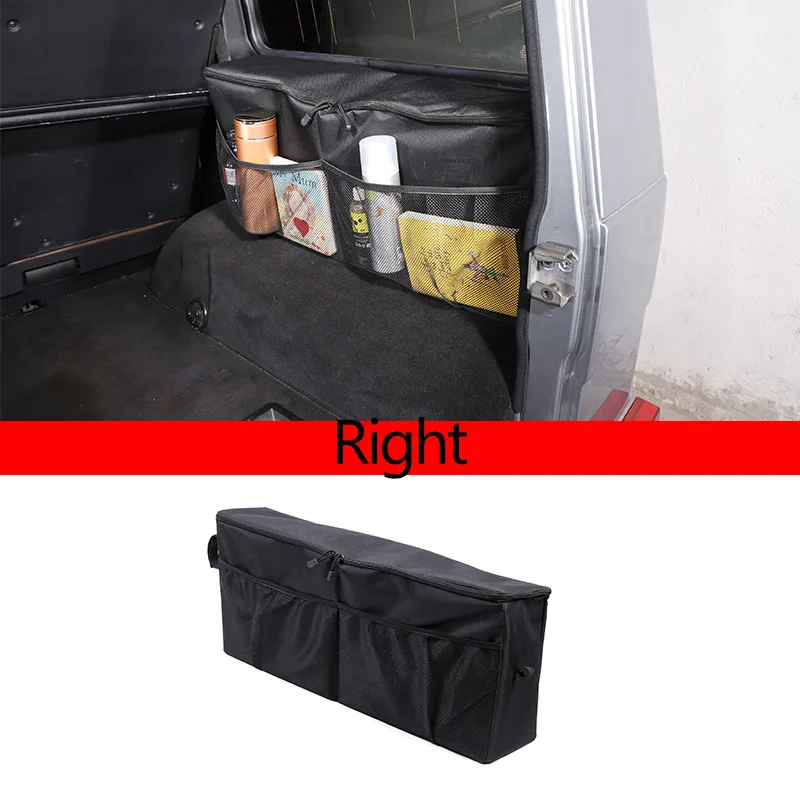 

Для Mercedes Benz G Class W463 2004-2018 оксфордская ткань черный Автомобильный багажник боковой ящик для хранения сетка карман автомобильные аксессуары