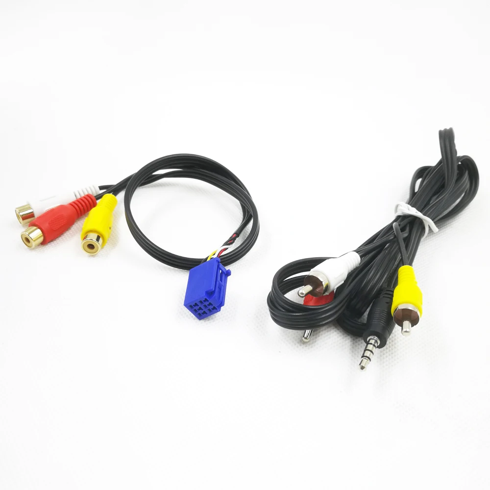 

Автомобильный RCA адаптер VTR кабель для Toyota 6 Pin синий AV-порт