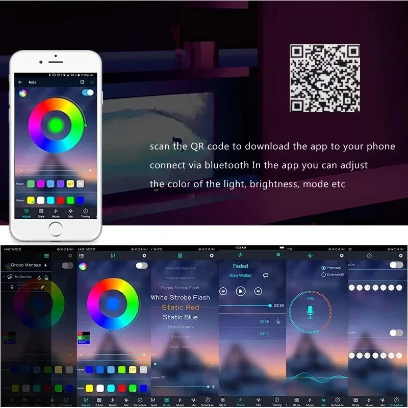 Светодиодная лента Rgb для улицы водонепроницаемая 12 В 5050 18/30/60 светодиодов/M 5 м 10 15