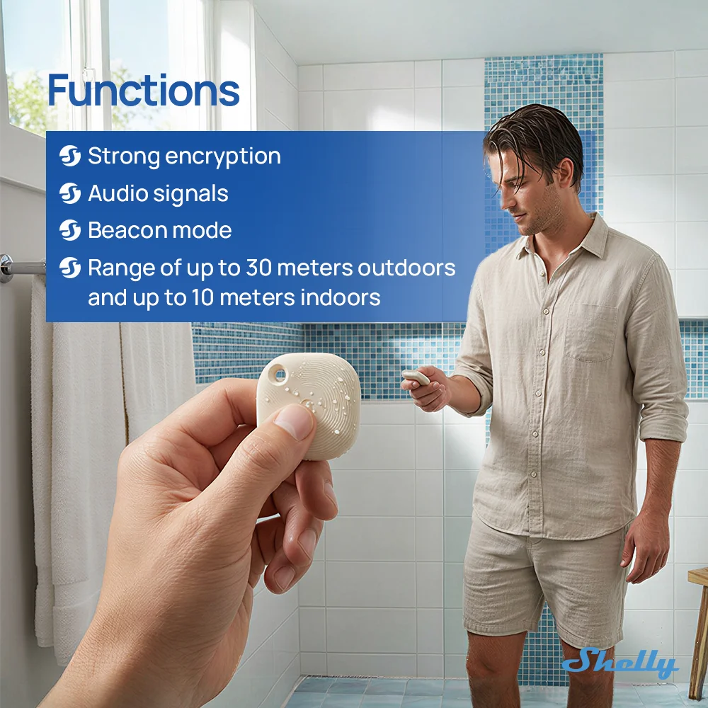 Фото Умная кнопка Shelly BLU Button Tough 1 ZB с Bluetooth и Zigbee для включения/выключения устройств, диммирования и активации сценариев №5