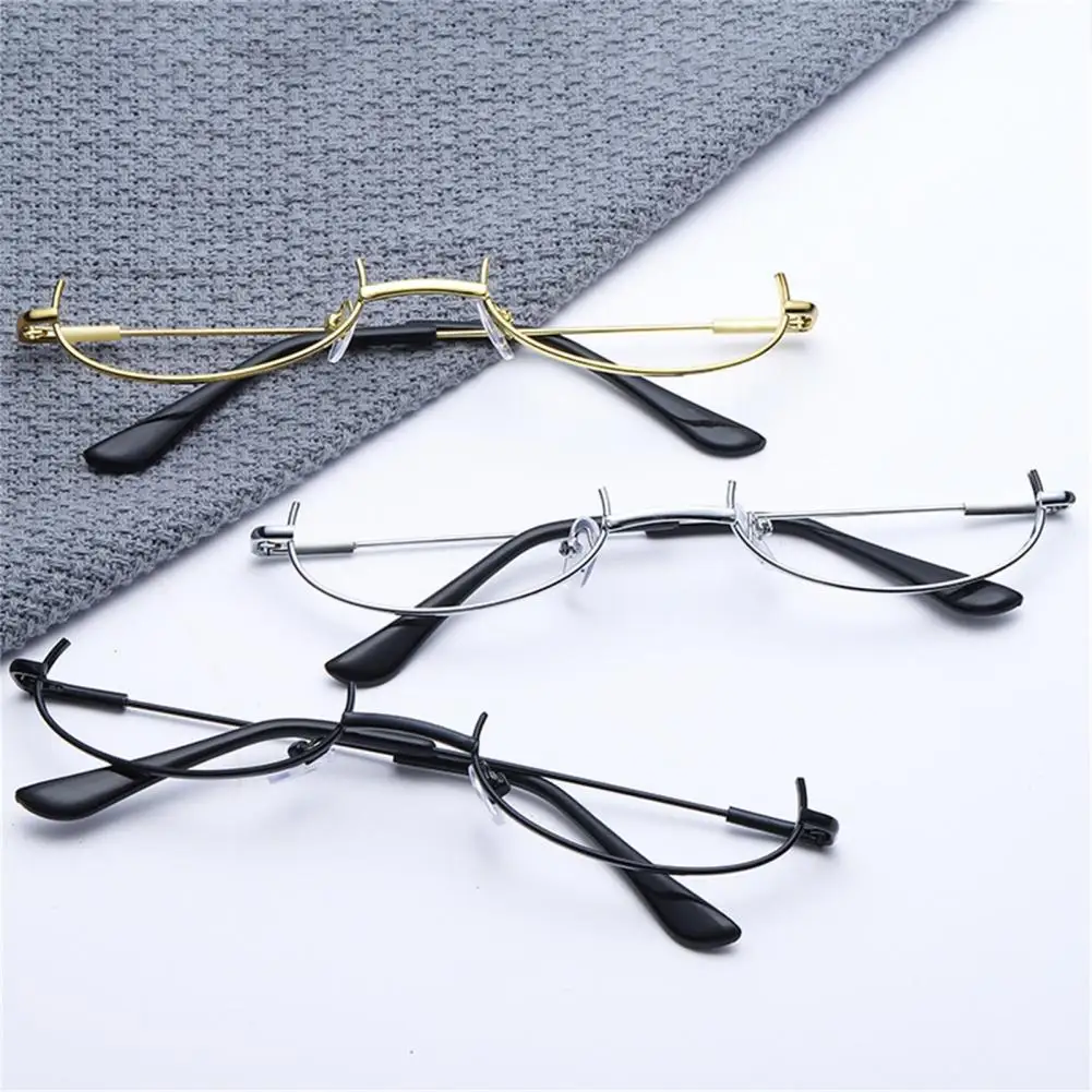 

Fashion Glasses Frame Half Frame Without Lens Girl Chic Harajuku Cosplay Party Decoration Glasses Metal Photography Glasses