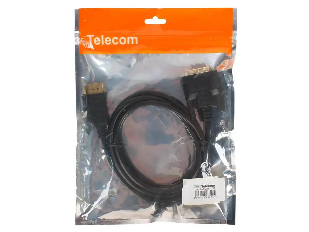 DisplayPort adapter cable --- dvi_m/M 1 8 m Telecom ta668-1. 8m lightweight for the computer does not require external power oldi.ru oldi store video
