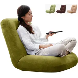 Japanese Floor Chair Folding Adjustable Lazy Sofa Chair Furniture Bedroom Living Room Playroom Balcony Adjustable Gaming Chair
