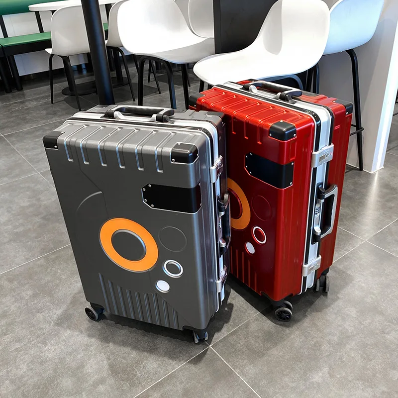 Travel spinner luggage 20/22/24/26 inches Men Aluminum frame rolling suitcase woman Fashion trolley case business Boarding box