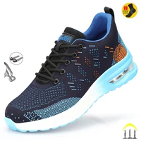 2022 new safety shoes for men summer breathable work shoes lightweight anti smashing shoes male construction work mesh sneakers
