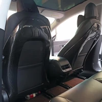 high quality car parts real carbon fiber seat back cover backrest protection cover formodel 3