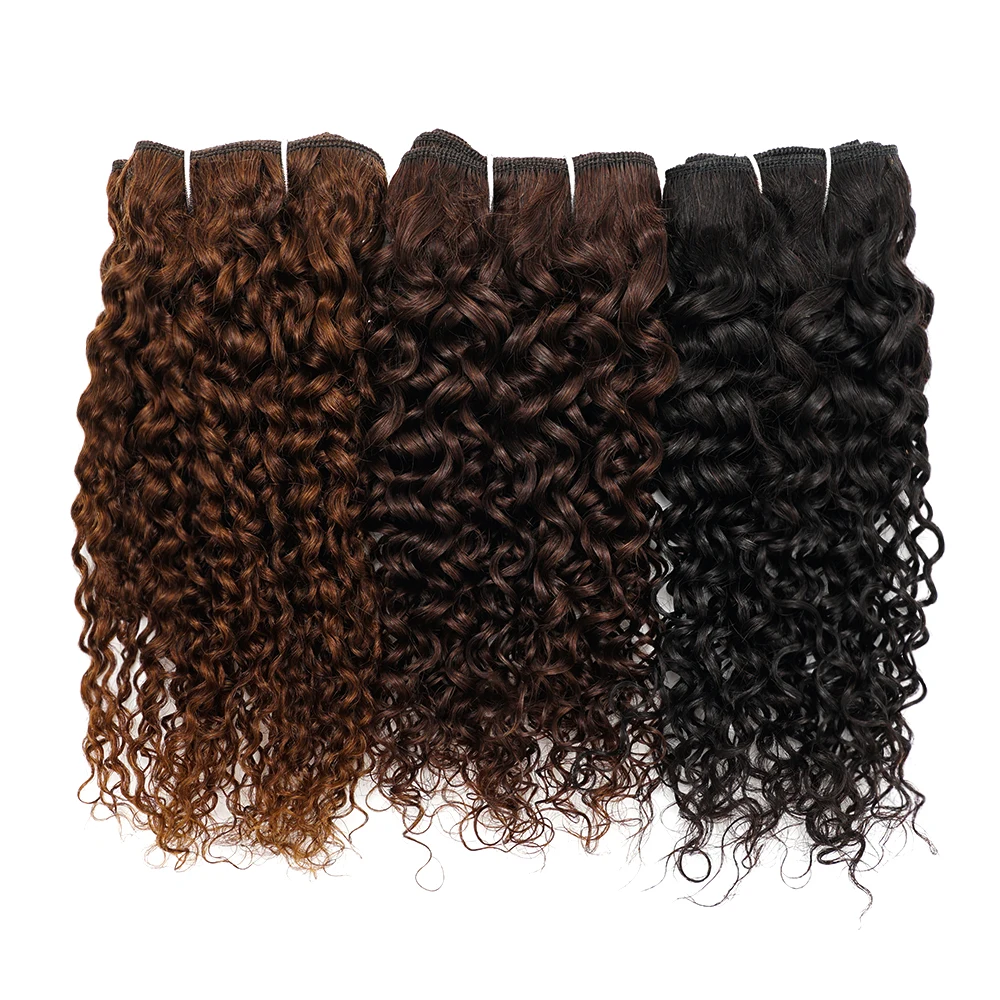 #2 #4 Dark Brown Remy Hair Extensions 50g/bundle Weaving Gemlong