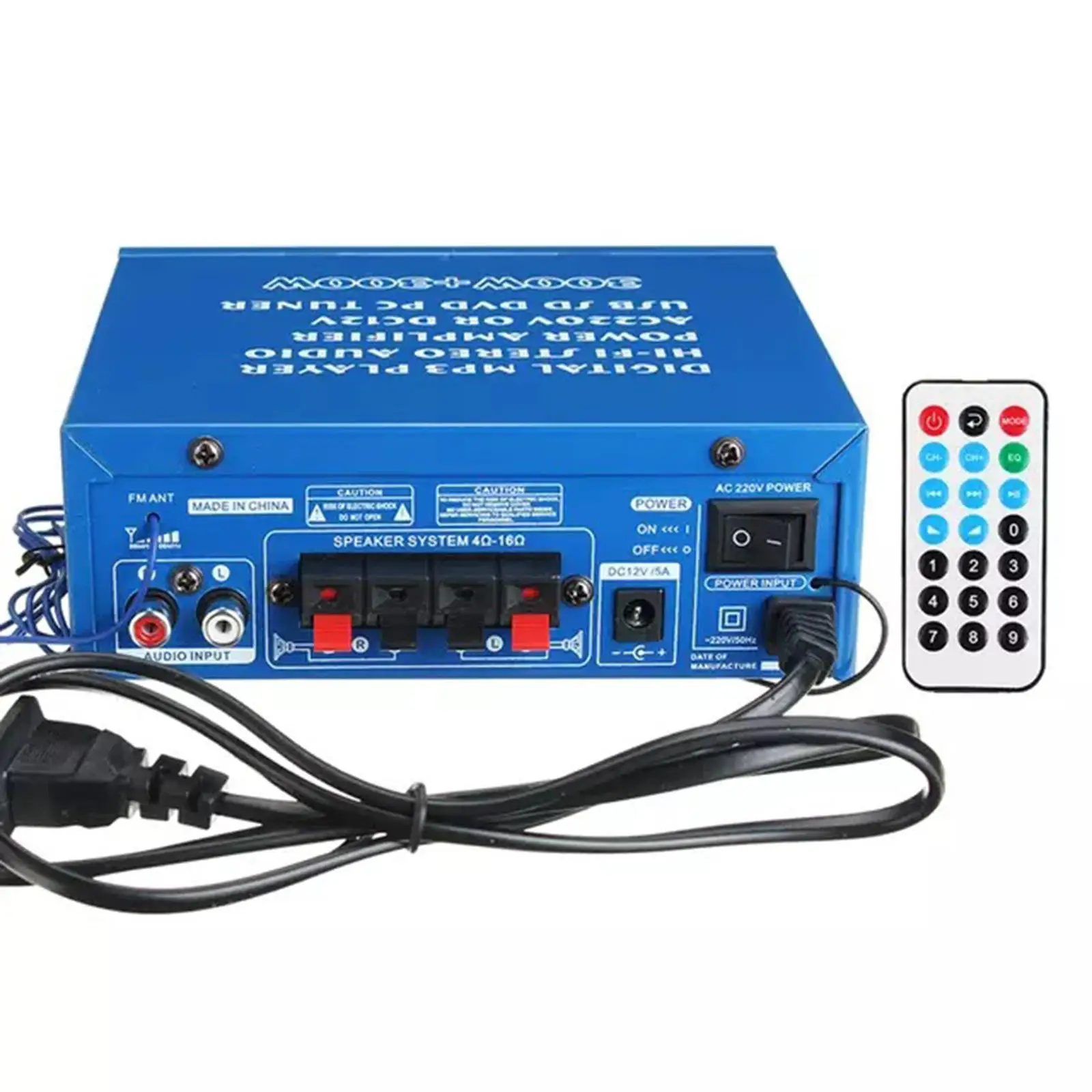 Home Stereo 2-Channel 6 Power Home Audio Receiver System   Radio  Disk