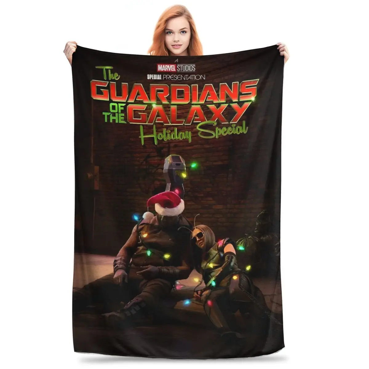 Одеяло Стражи Галактики рождественское декоративное фланелевое одеяло для