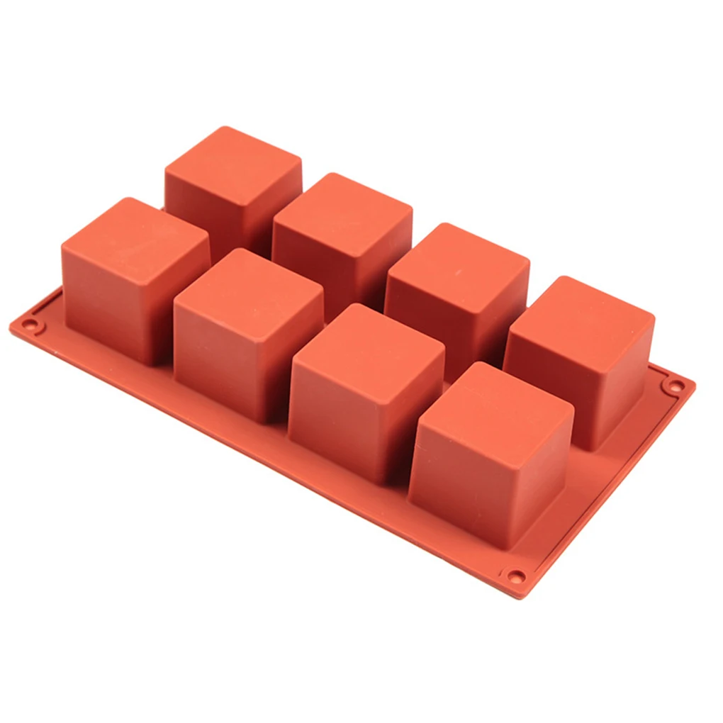 

Silicone Square 8 Grid Cake Mold Replacement Heats-resistant Kitchen Bakery Baking Chocolate Mould Accessories