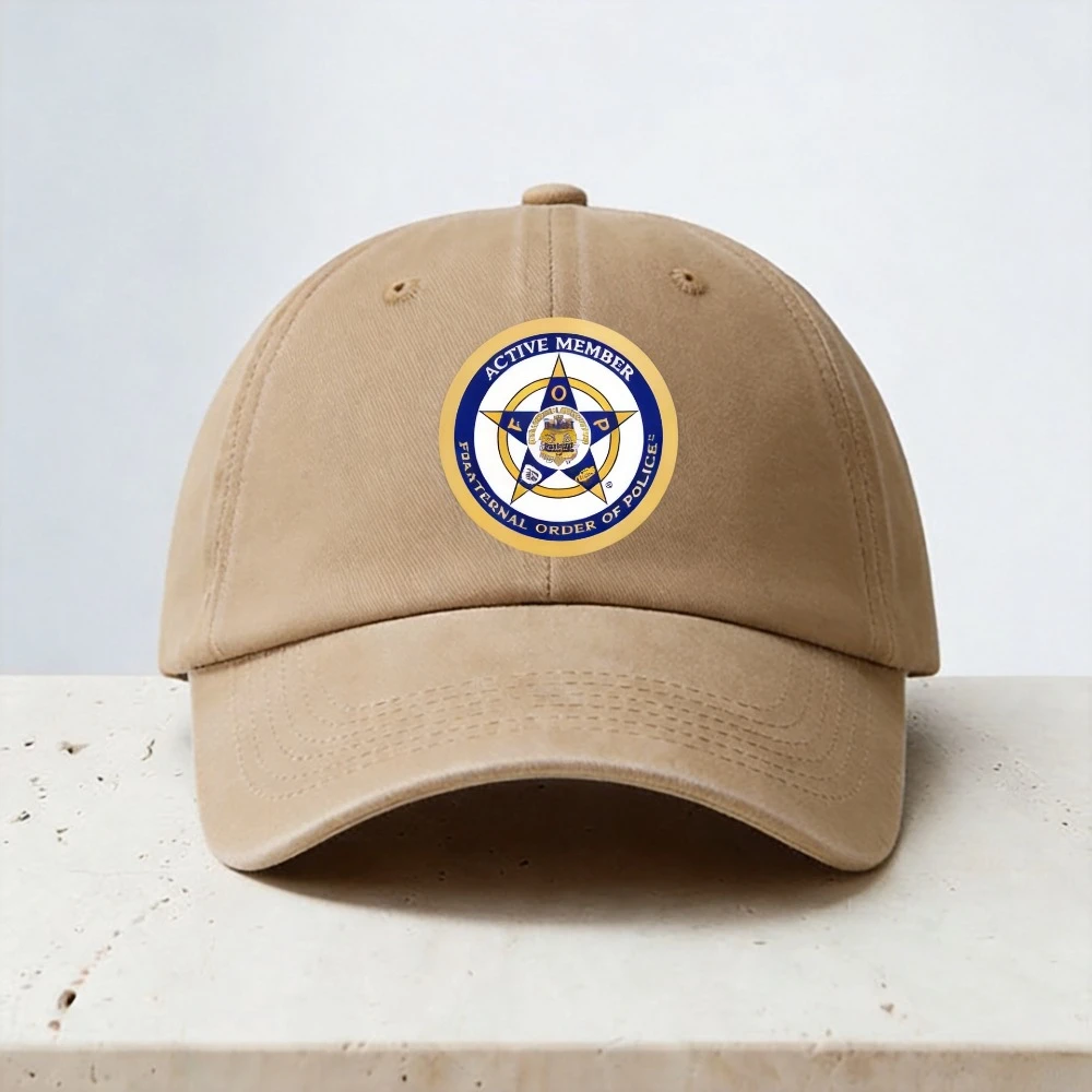 Фото Бейсболка FRATERNAL ORDER OF POLICE, летняя джинсовая кепка в стиле ретро, мягкая джинсовая кепка с эффектом потертости, модная повседневная регулируемая кепка унисекс, солнцезащитная кепка №1