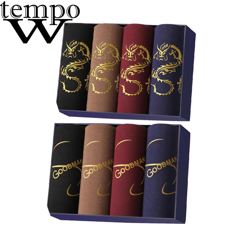 

WTEMPO 8 Pcs/Lot Men's Underwear Comfortable Underpants Boxershorts Cueca Boxers Male Panties Free Shipping