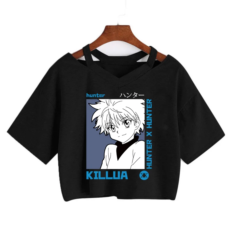 Женская футболка Hunter X с изображением охотника Killua Zoldyck героями мультфильмов