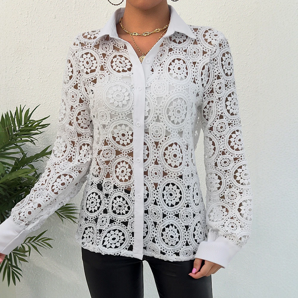 Mia Muse женская блузка всесезонная модная однобортная с цветочным принтом и