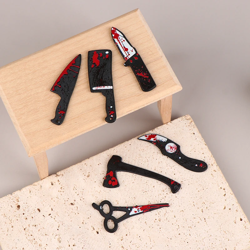 1 шт. миниатюрный кукольный домик ножницы из смолы Ax декор для Хэллоуина