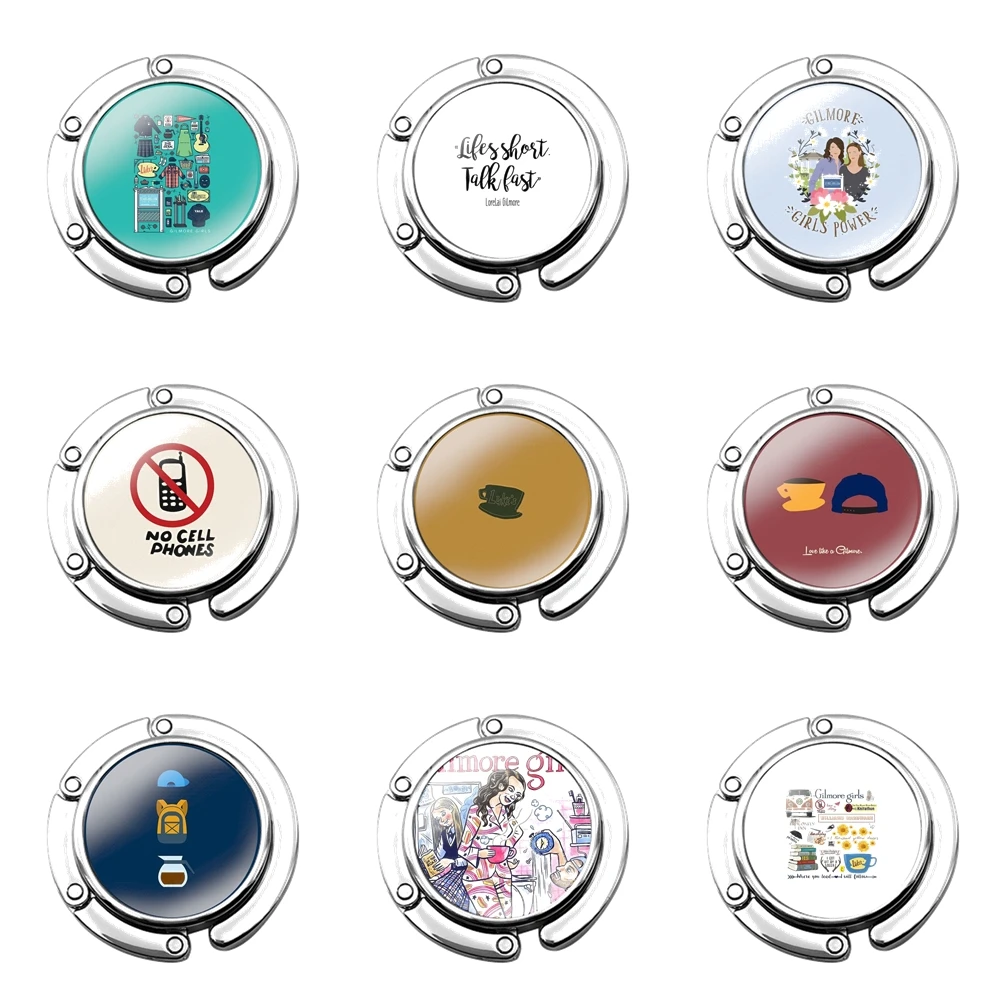 

Складной крючок для кошелька Gilmore Girls Life, быстрая Сумочка для женского стола, складной декоративный крючок для хранения, креативный милый